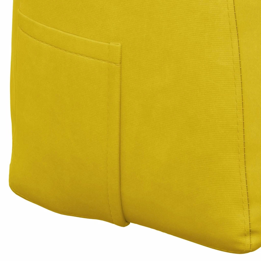 Cuscino per Schiena Giallo 100 x 24 x 50 cm Velluto 42014465