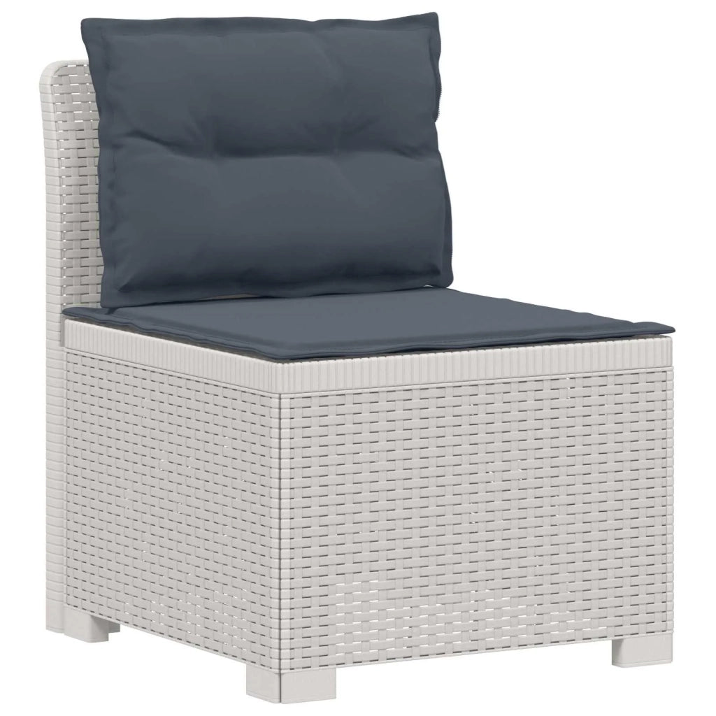 Divano da esterno-Divano da Giardino a 1 Posto con Cuscini Aspetto Rattan PP 968805