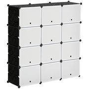 Armadio modulare con cassetti ¨C Minimal ¨C 125x32x125 cm nero e bianco