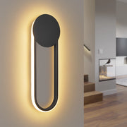 ZMH Applique LED 12w 41cm 3000k Nero Design moderno e minimalista