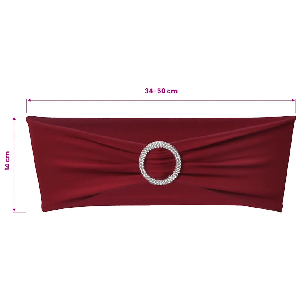 Fascia Elasticizzata Bordò Decorativa Sedia con Fibbia Diamante 25 pz 130347