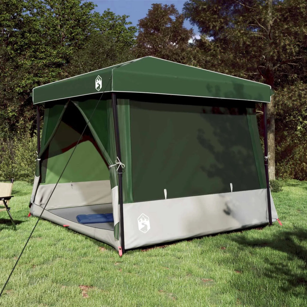 Set di Tende da Campeggio 2 pcs Verde Taffeta e Tessuto 3337176