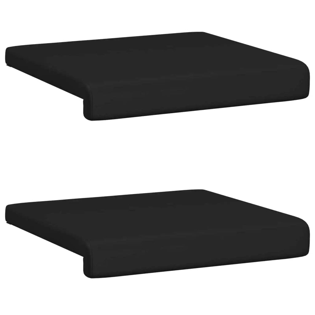 Cuscino per panchina 2 pcs Similpelle Nero Profondità 35 cm 42043040