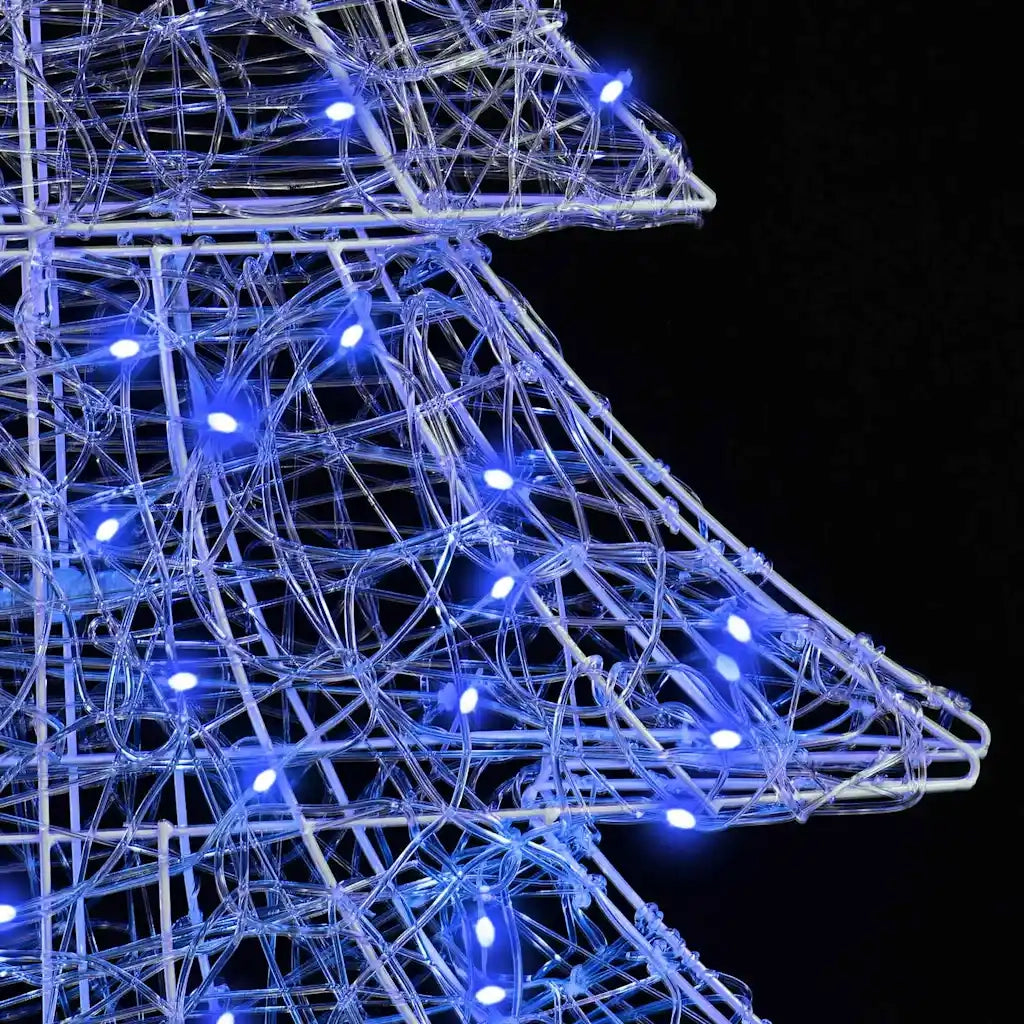 Albero di Natale con 100 LED Blu 120 cm Acrilico 42018975