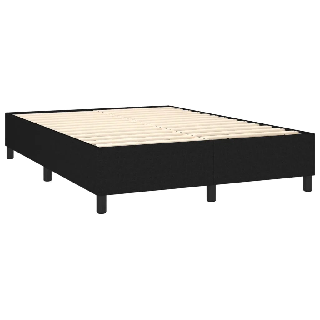 Giroletto a Molle con Materasso Nero 140x190 cm in Tessuto 3142011