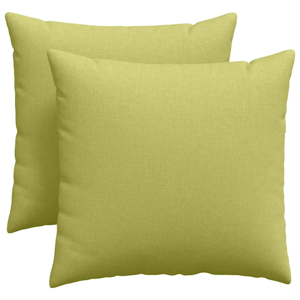 Cuscini da Divano 2 pz | Cuscini per sedie Verde chiaro 45 x 45 cm Tessuto