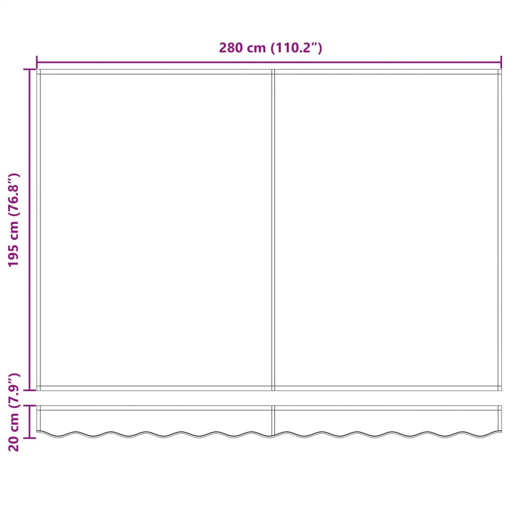 Tenda retrattile manuale Giallo e Bianco 3 x 2 m 3420384