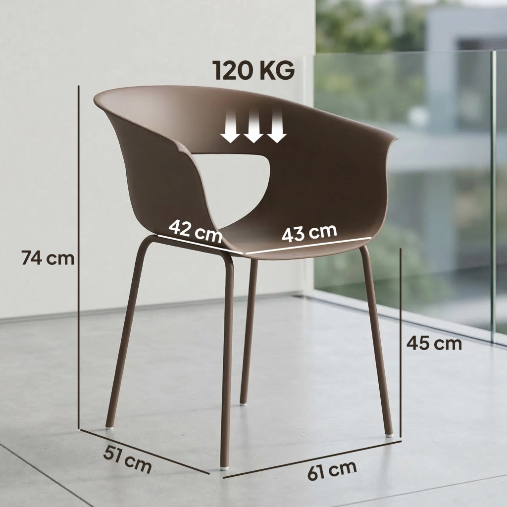 Sedie da giardino 4 pezzi ¨C Minimal ¨C grigio polyrattan