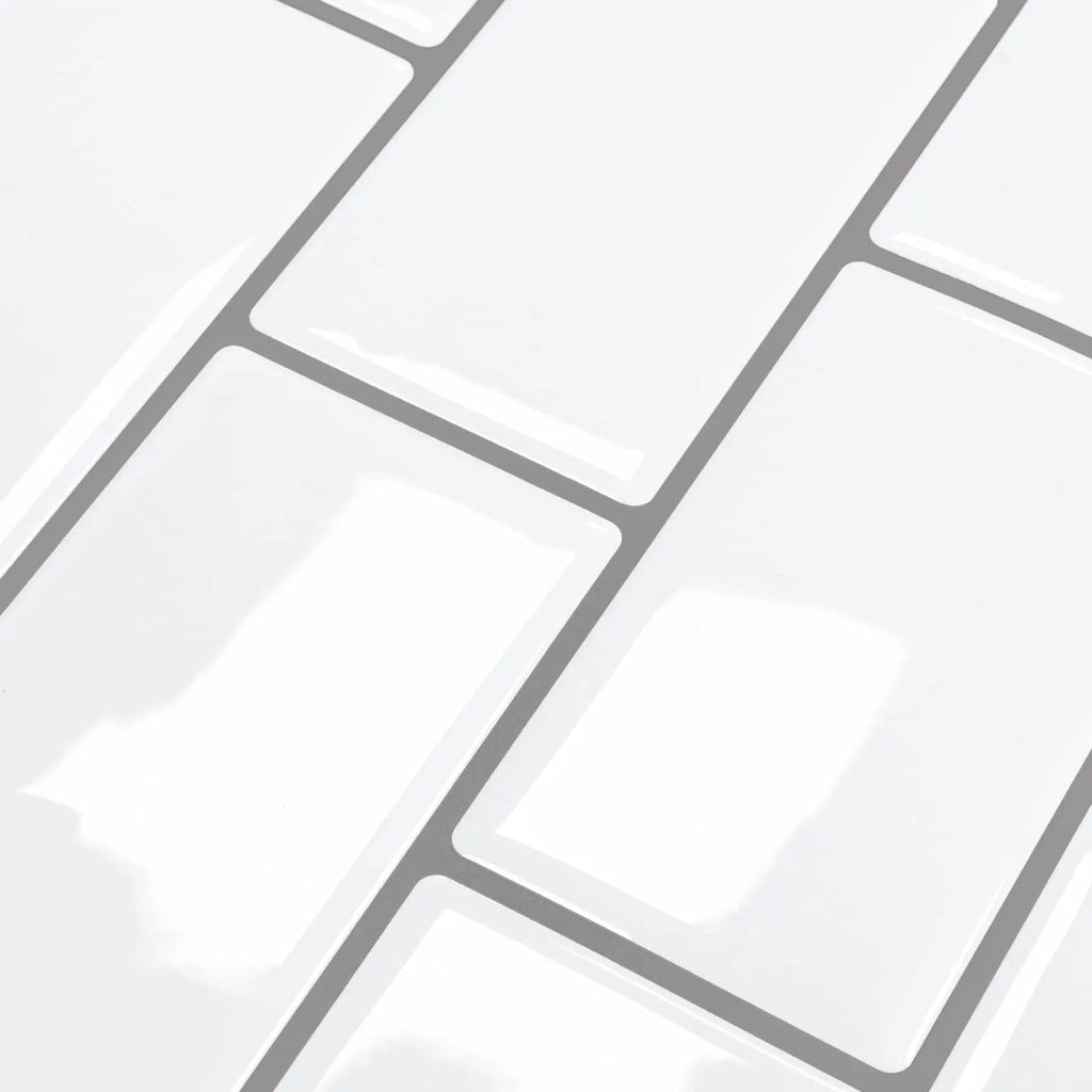 Piastrella subway 50 pcs Bianco e Grigio 30 x 30 cm 42046116