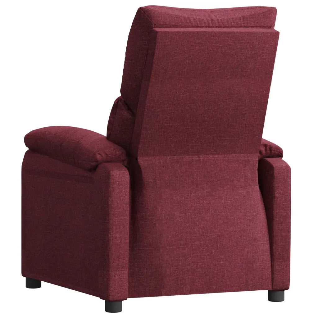 Poltrona Reclinabile in Tessuto Rosso Vino 342454