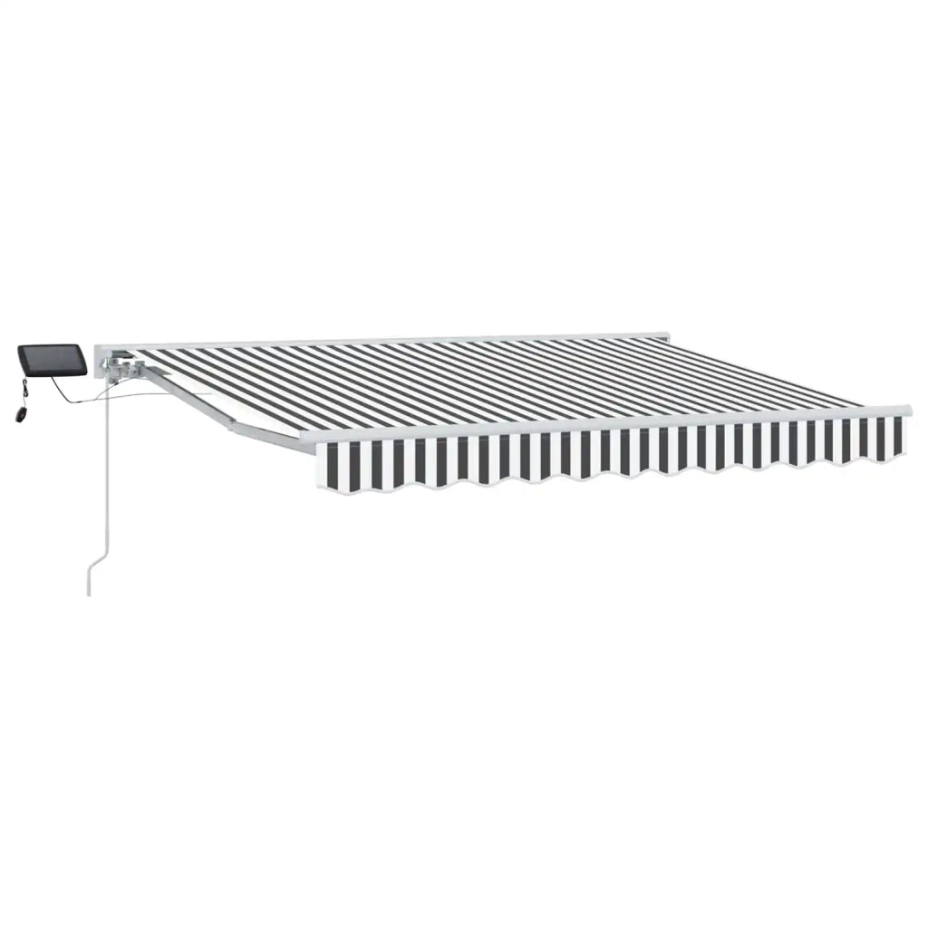 Cornice per Tenda Manuale con LED Antracite e Bianco 3 x 2,5 m 3420579