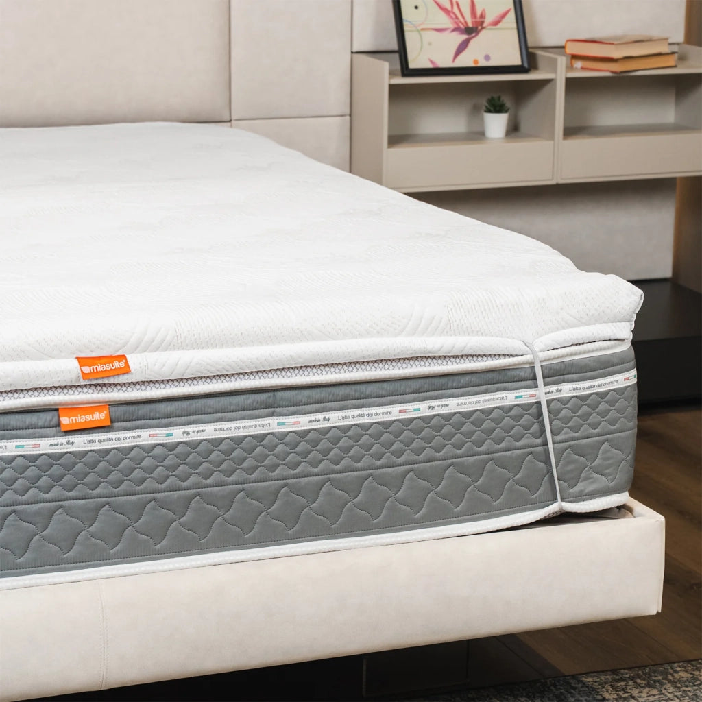 Topper Memory Foam 160x190 - alto 5 cm, a portanza differenziata, sfoderabile | Correttore H5
