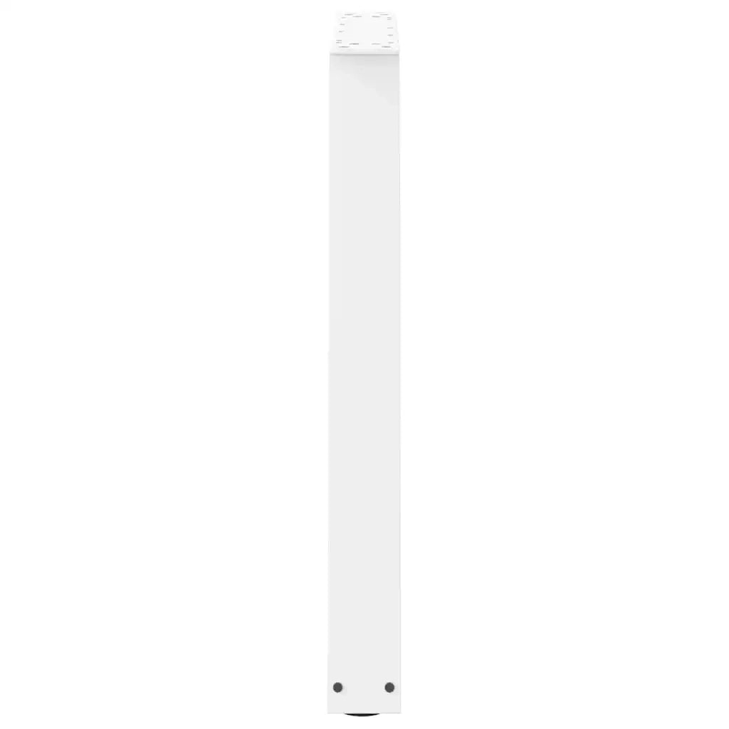 Gambe per tavolo da pranzo a forma di V 2 pz bianche 80x(72-73,3) cm in acciaio 4012573