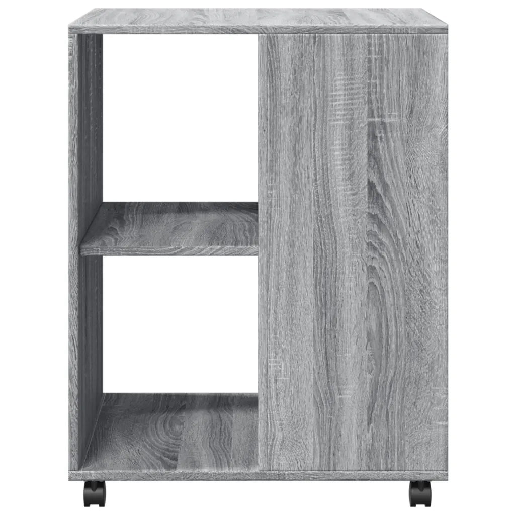 Tavolino con Ruote Grigio Sonoma 55x60x78 cm in Truciolato 853160