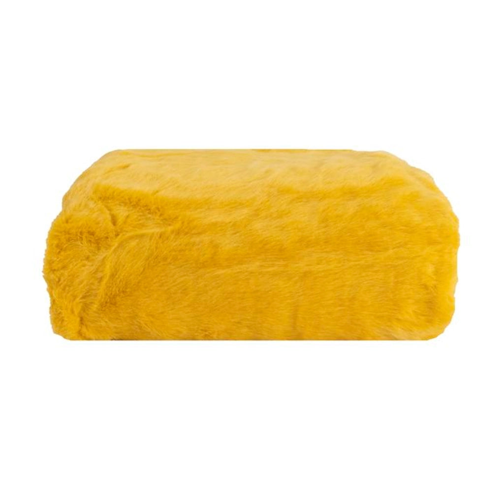 Coperta a quadri gialla 130x160cm MINNOR