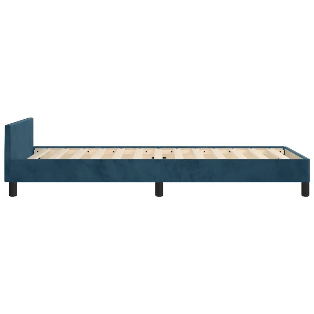 Giroletto senza Materasso Blu Scuro 90x190 cm in Velluto 3125853