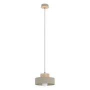 Lampada a sospensione japandi KIVI beige legno 1xE27