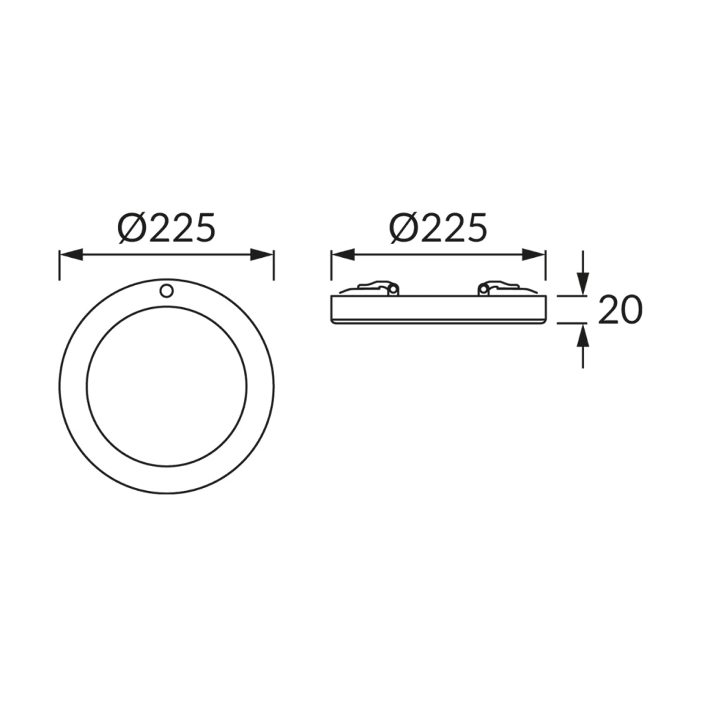 Plafoniera LED Struhm Olgierd bianca 22,5cm 18W sensore