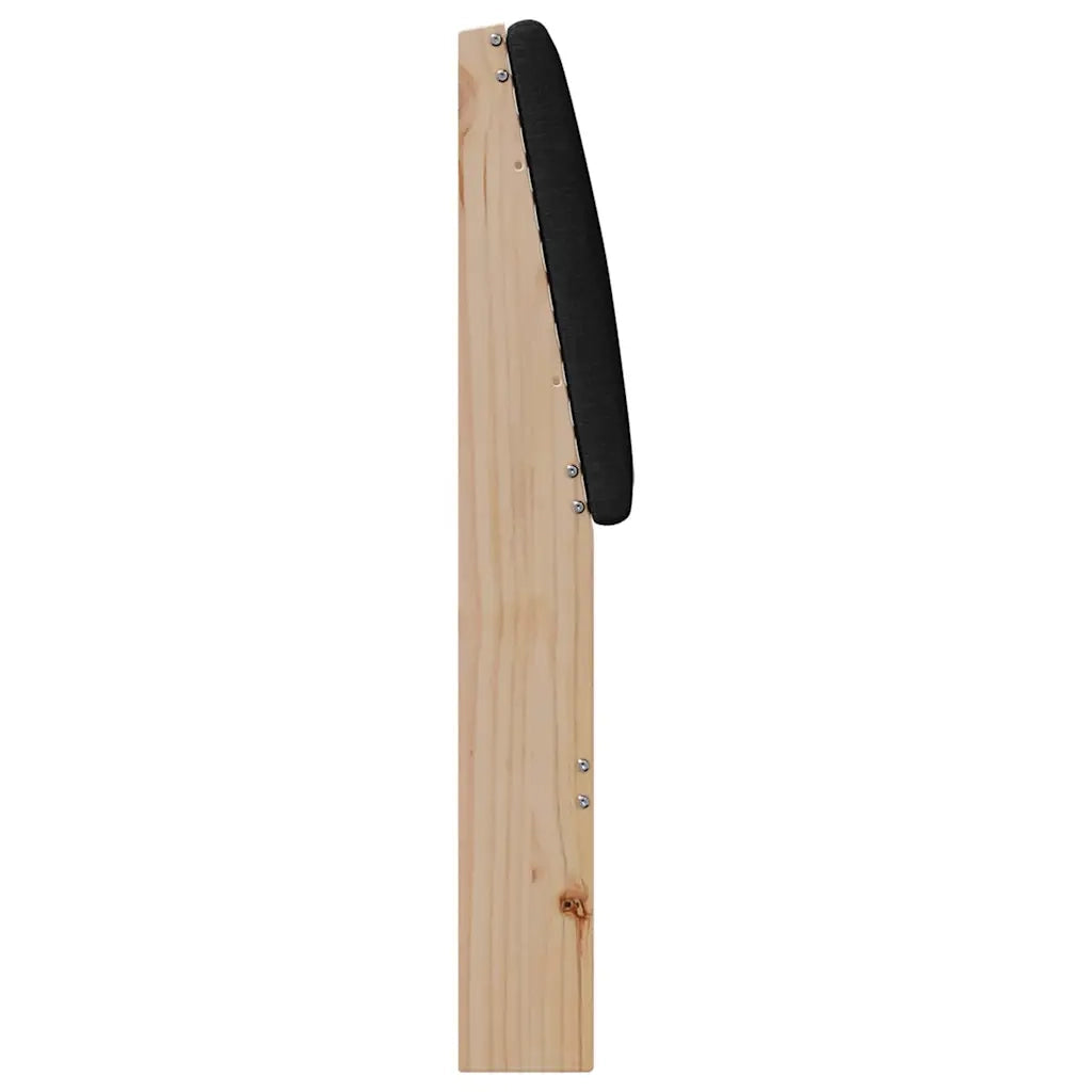 Testiera imbottita-Testiera con Cuscini-Testata Nero 160 cm Pino massello 394781