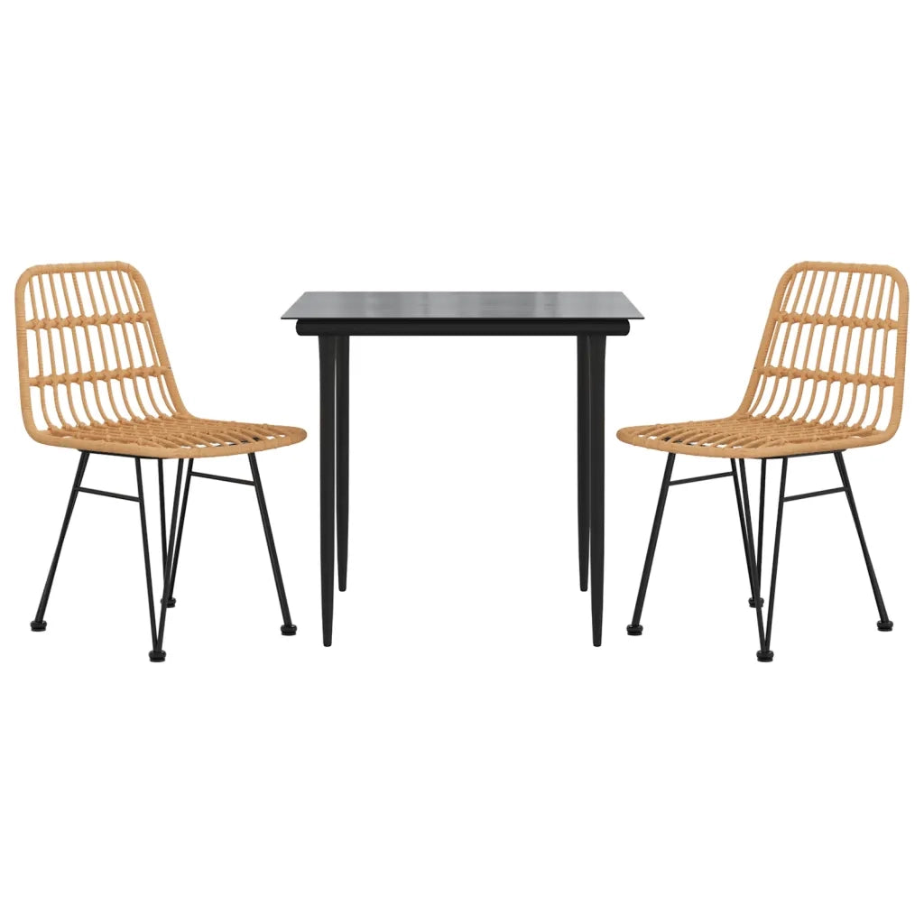 Set da Pranzo da Giardino 3 pz in Polyrattan 3157873