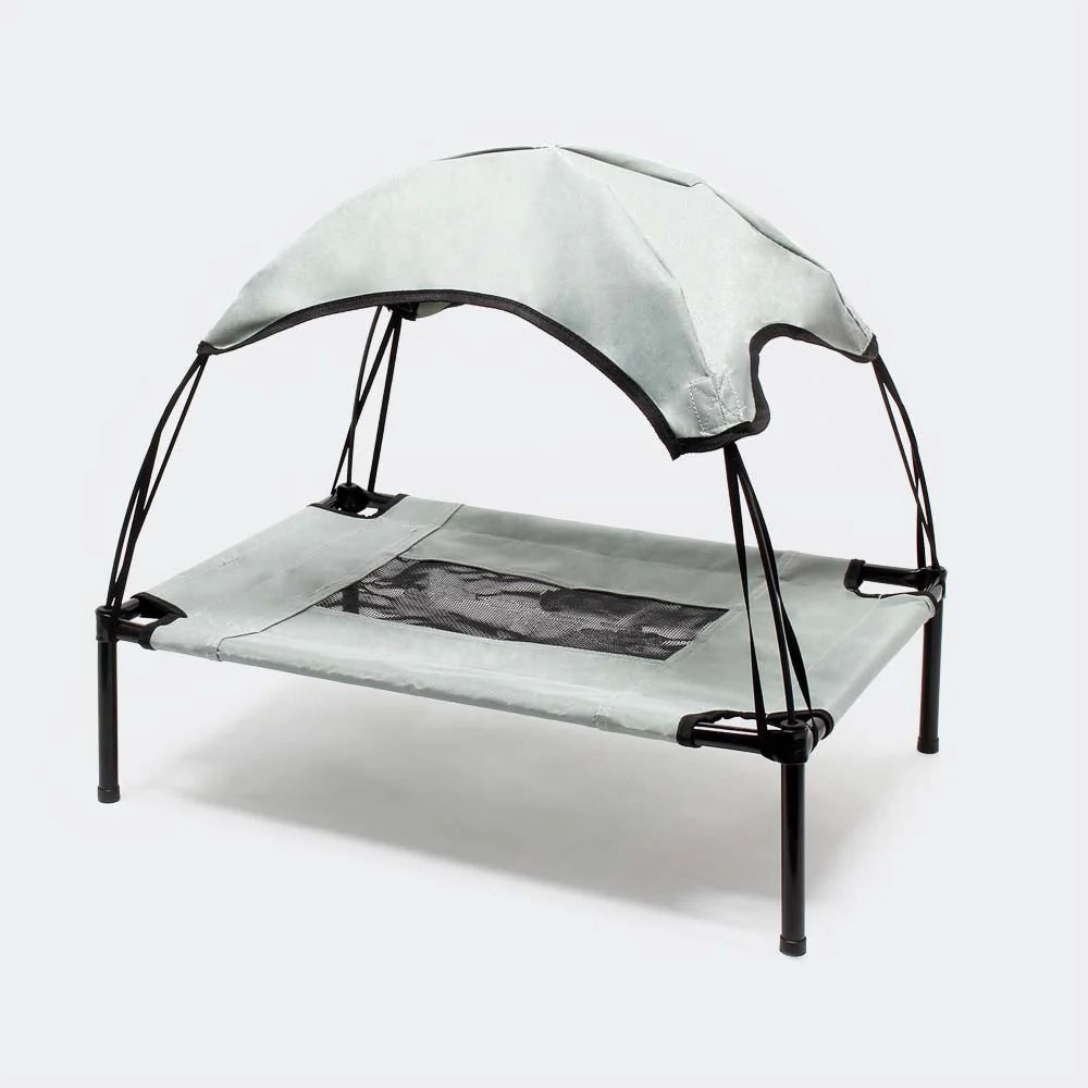 Lettino per cani 60 cm 15 kg max letto rialzato protezione solare S relax grigio 16_0000527