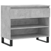 Scarpiera | Mobile per scarpe Grigio Cemento 70x36x60 cm in Legno Multistrato