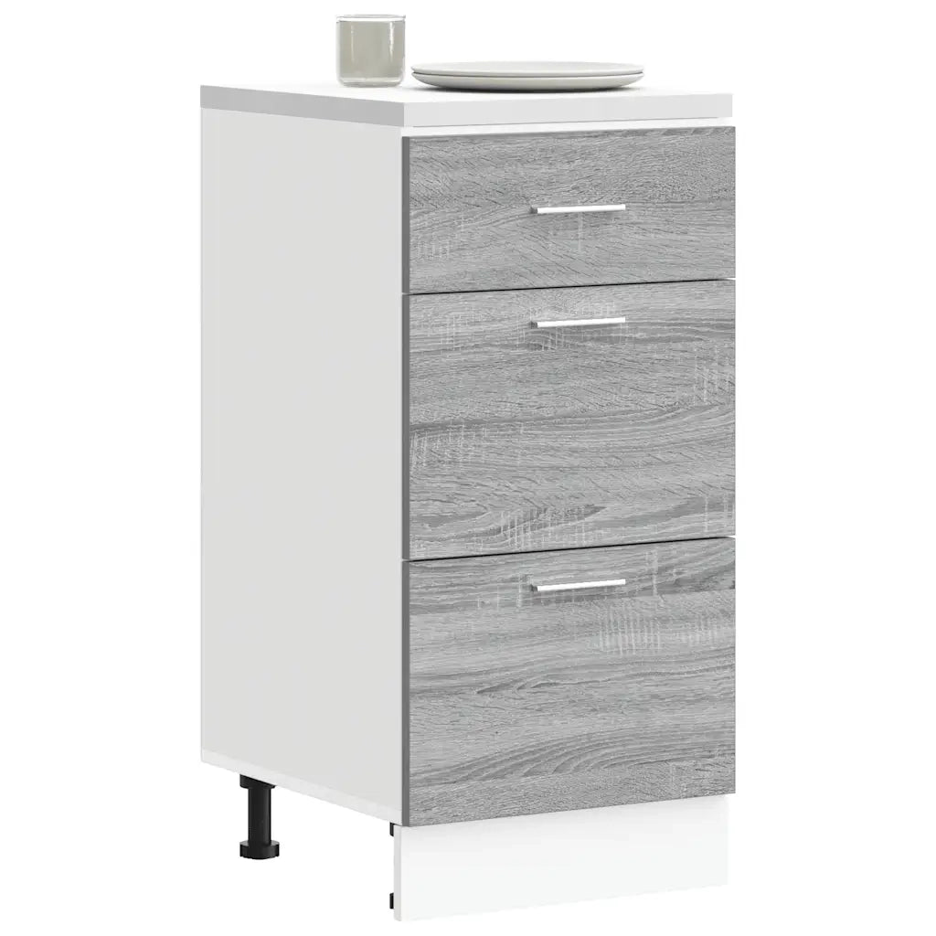 Pensile da cucina | Armadio Inferiore ¡°Lyon¡± Grigio Sonoma 40x46x81,5 cm