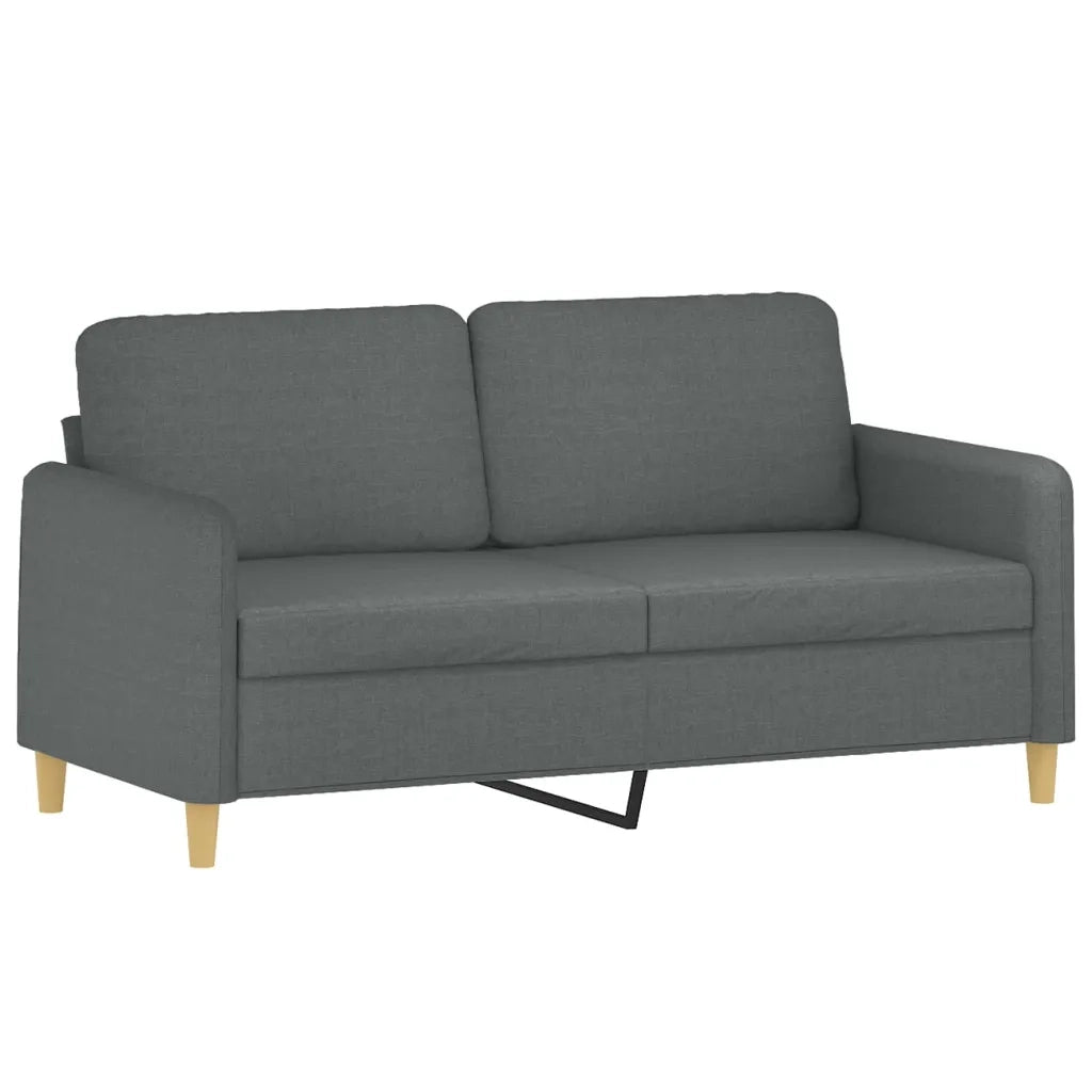 Set di Divani 3 pz con Cuscini Grigio Scuro in Tessuto 3202111