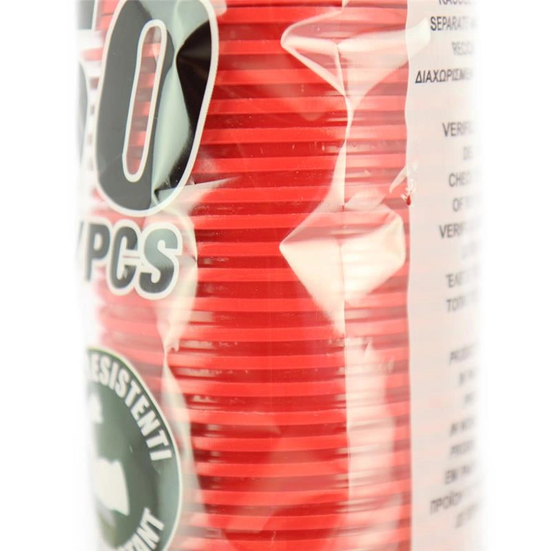 BICCHIERI DI PLASTICA ROSSI NATALE SUPER RESISTENTI 200CC 200PZ