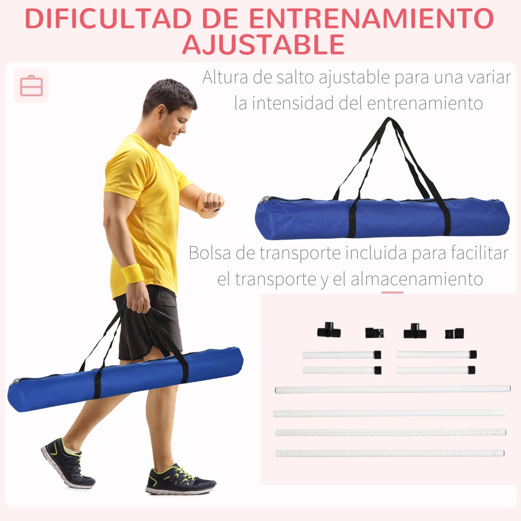 Set per Agility Cani 4 Pezzi con Valli e Borsa ¨C Minimal ¨C Bianco 99x65x94 cm