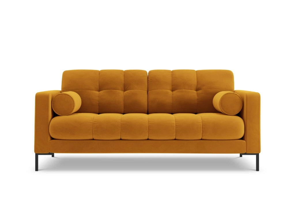 Cosmopolitan Design - Divano "Bali" 2 posti in velluto giallo 