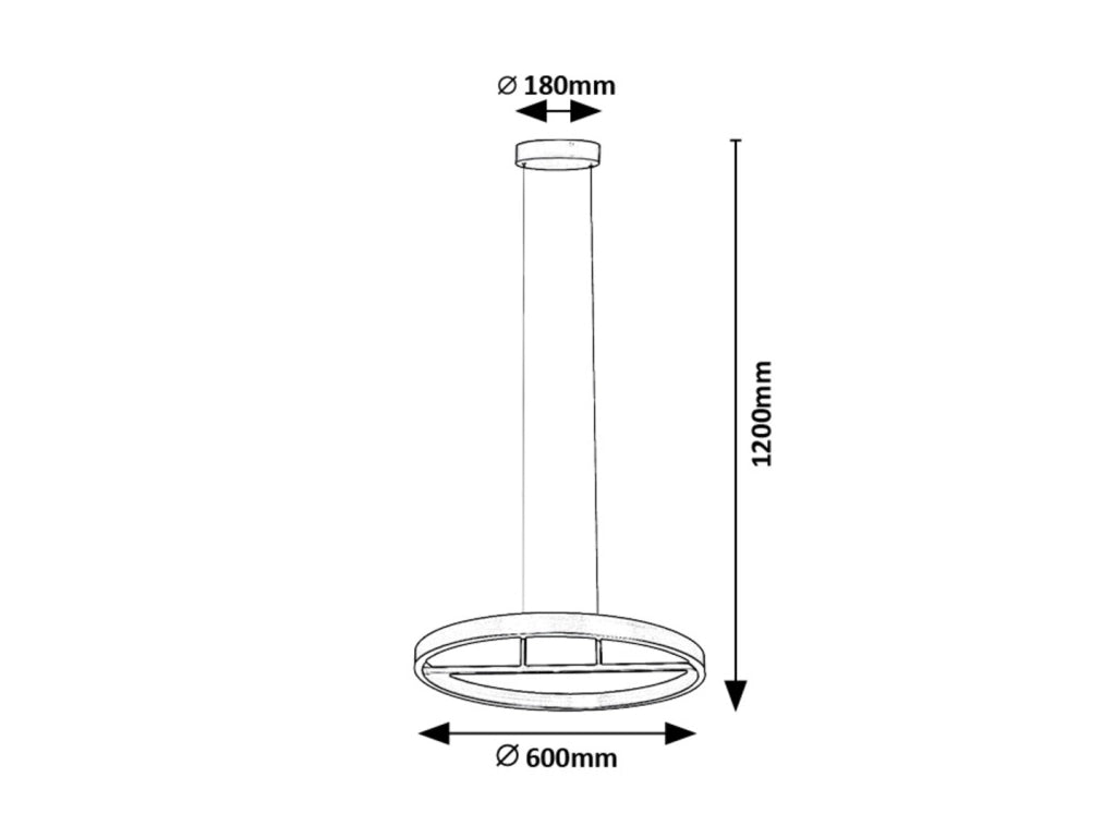Lampada a sospensione LED Thric Ø60 oro/nero 42W Rabalux