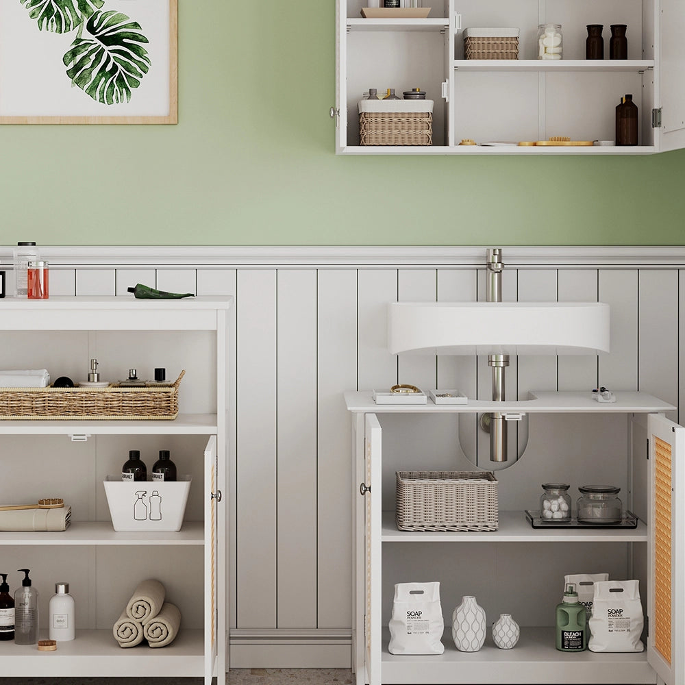 Vicco Set di mobili da bagno Bianco 3 pezzi