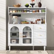Buffet Alto da Cucina con Cassetti e Prese Elettriche ¨C MINIMAL ¨C Bianco