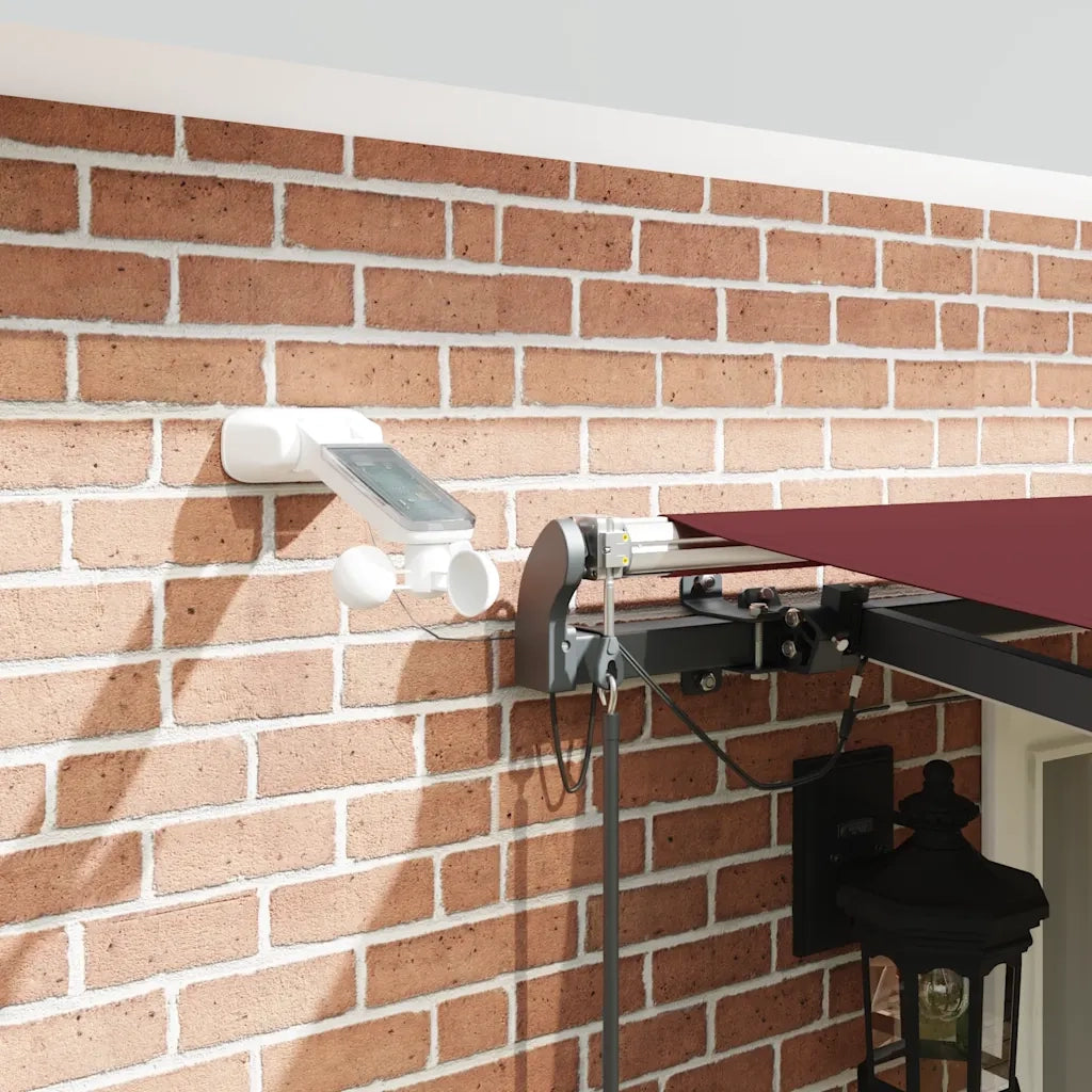 Tenda da Sole Retrattile Automatica con LED Bordò 500x300 cm 3310197