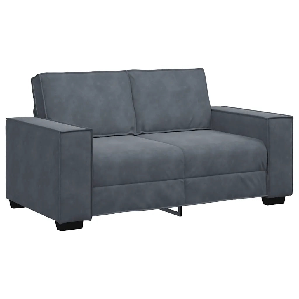 Divano a 2 Posti grigio scuro 160x78x84 cm in Velluto 4105011