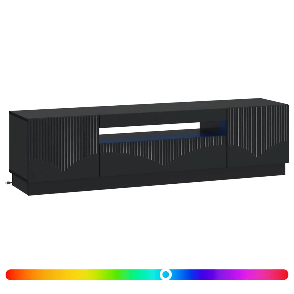 Mobile TV LED Nero Legno ingegnerizzato 897346