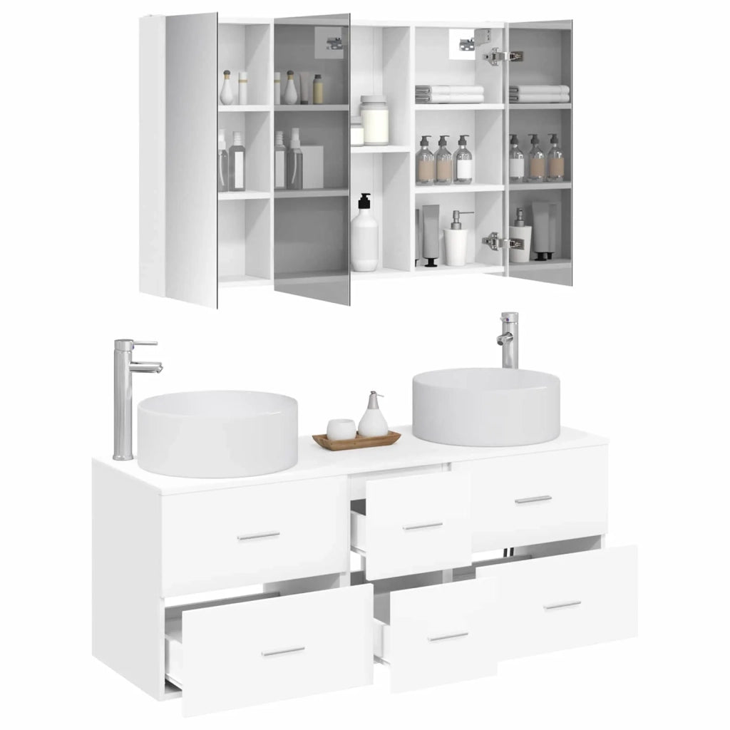 Set di mobili per il bagno 4 pz Bianco 3407103