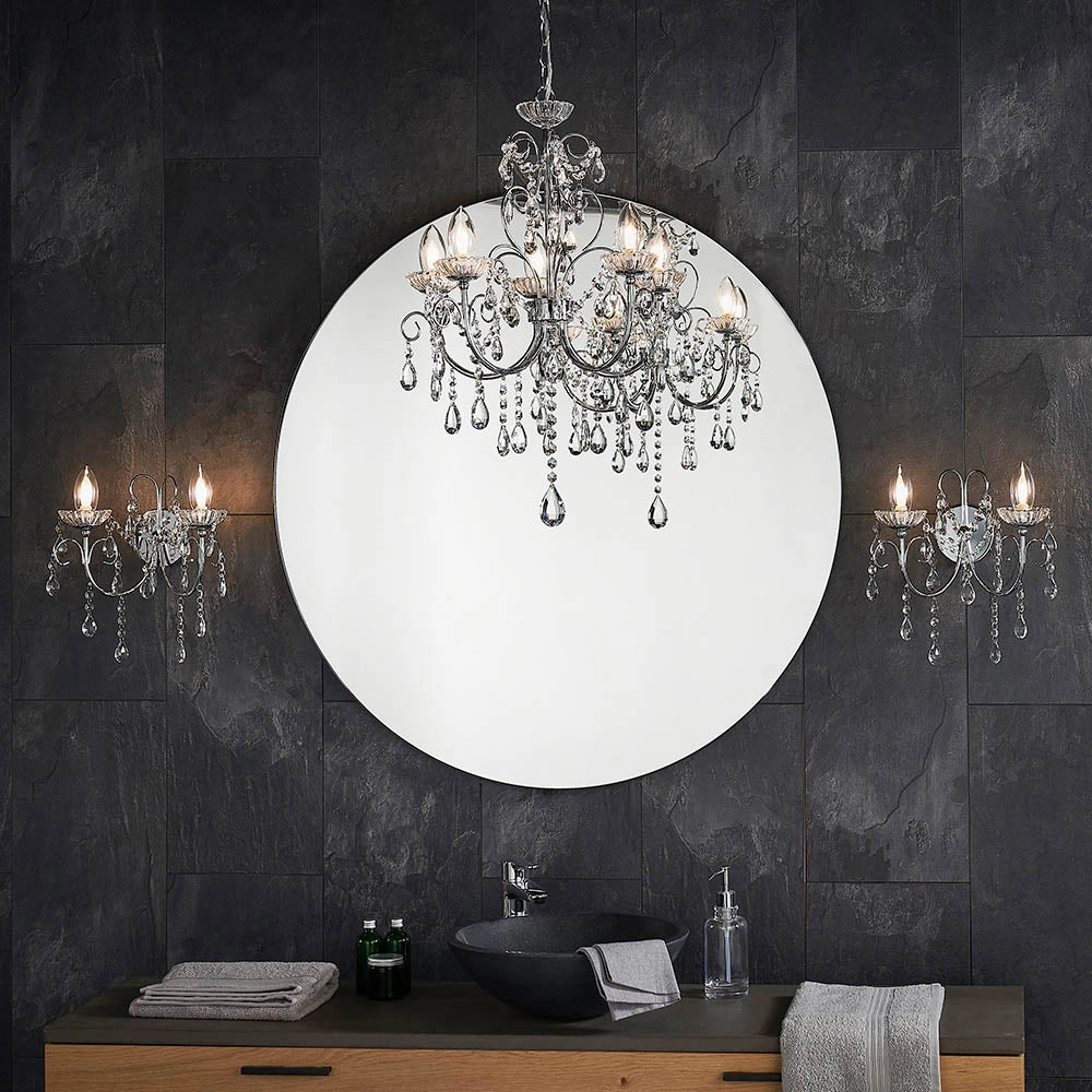 Lampadario bagno Tabitha cromato cristallo 5xG9 IP44