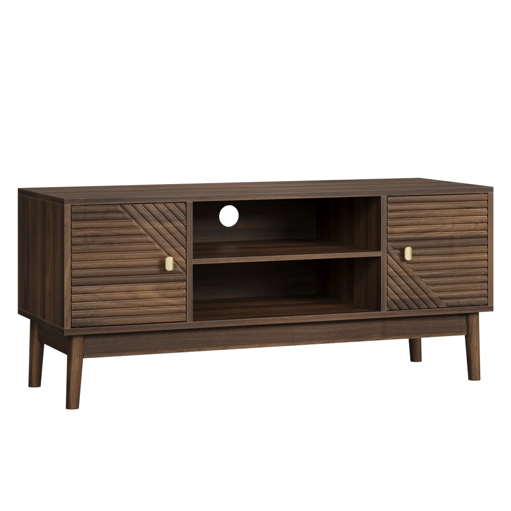 Cassettiera per TV in noce; in MDF; lunghezza 110 cm