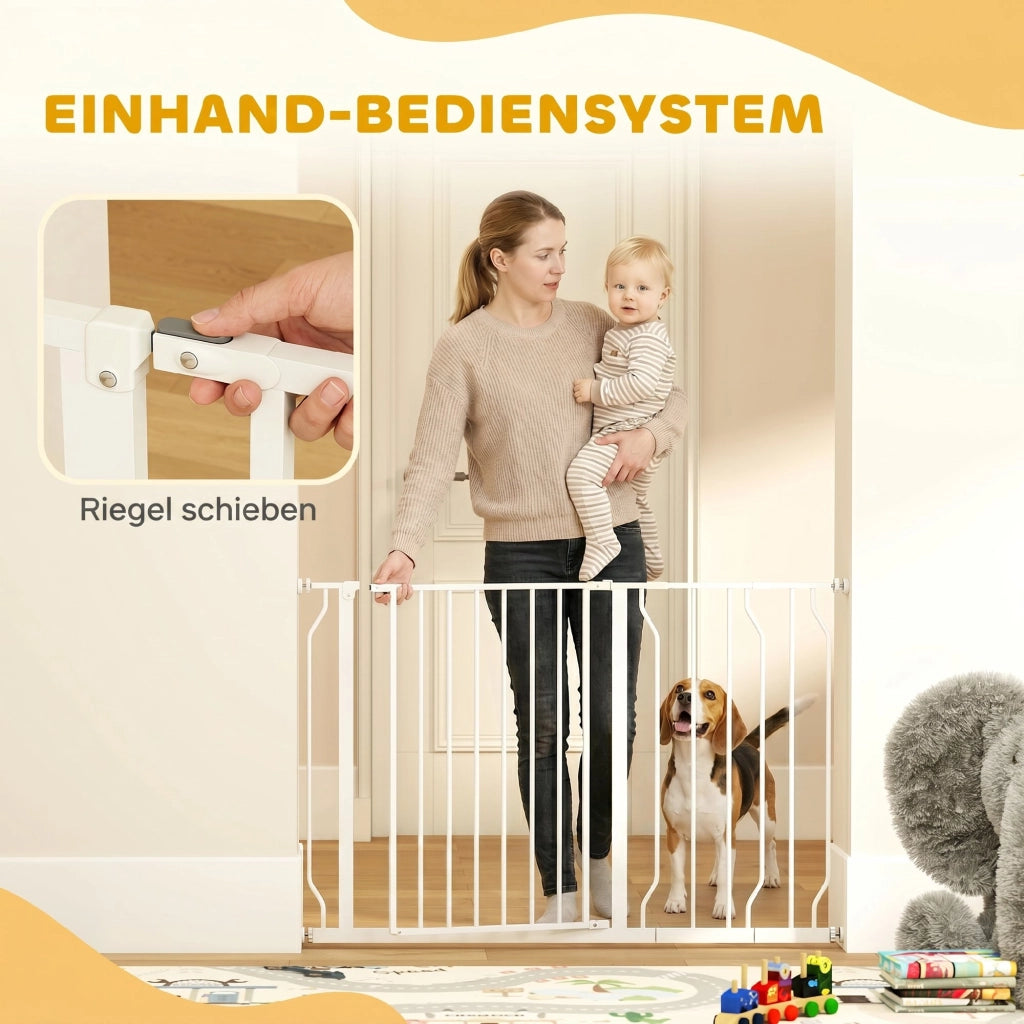 Cancello per Cani ¨C zephmum ¨C Bianco 75-115x76 cm