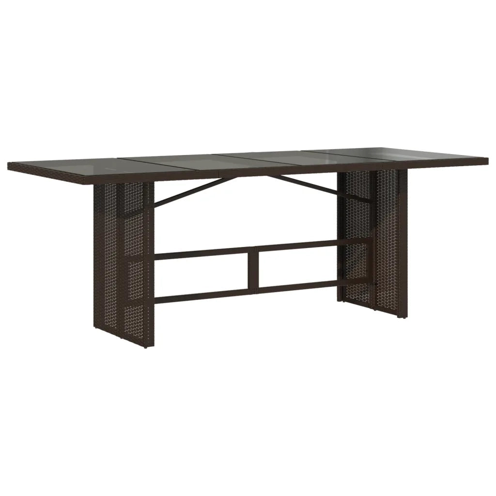 Set da Pranzo da Giardino 9pz con Cuscini Marrone in Polyrattan 3212923