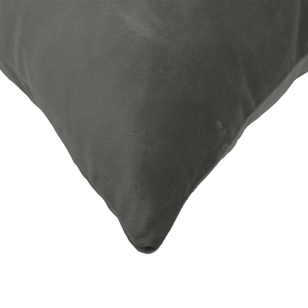 Federa 2 pcs HEERLEN Grigio Scuro 65 x 65 cm Velluto 912877