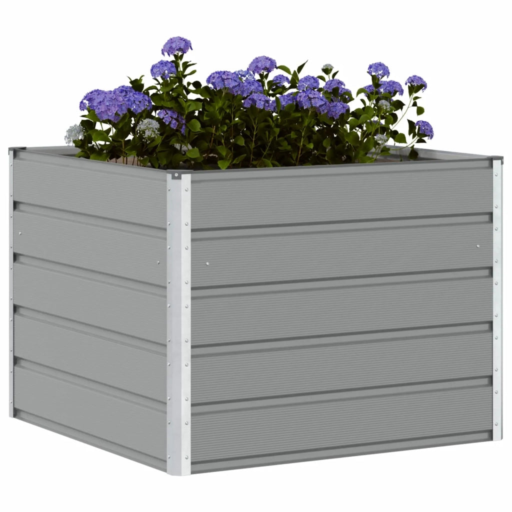 Fioriera | Cassetta per fiori | Vaso Grigio chiaro 100 x 100 x 75 cm Acciaio