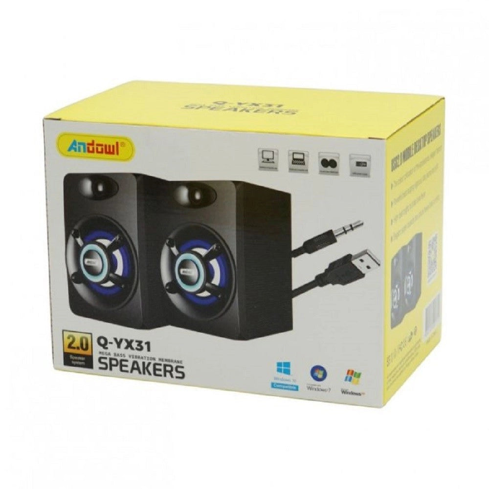 Trade Shop - Set Di Altoparlanti Per Computer Pc Q-yx31 Speaker Alimentazione Usb Canali 2.0 -
