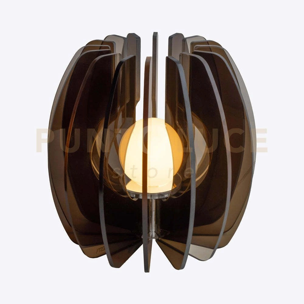 LAMPADA GRANDE IRIDE IN CRISTALLO ACRILICO 1 LUCE ATTACCO E14 MARRONE