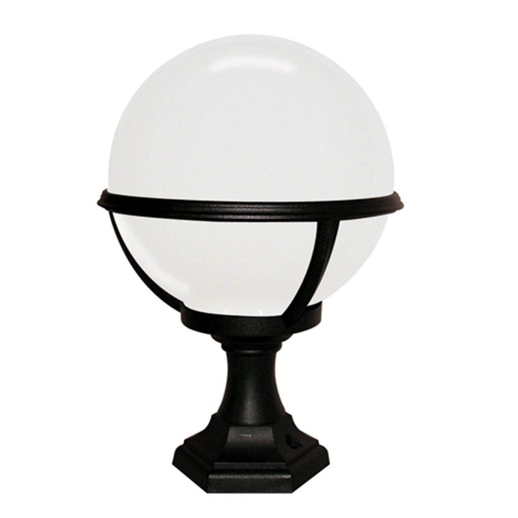Lampada esterno a stelo nera sfera E27 60W Glenbeigh