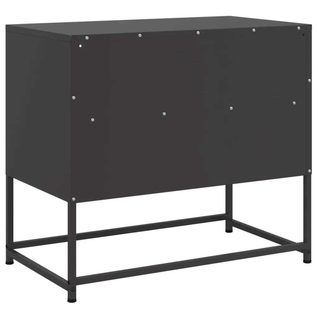 Mobile TV Nero 68x39x60,5 cm in Acciaio 846548
