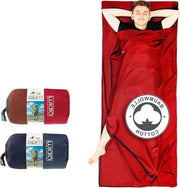 Sacco da letto in cotone e tenda da campeggio leggera a due posti XL con funzione 2-in-1