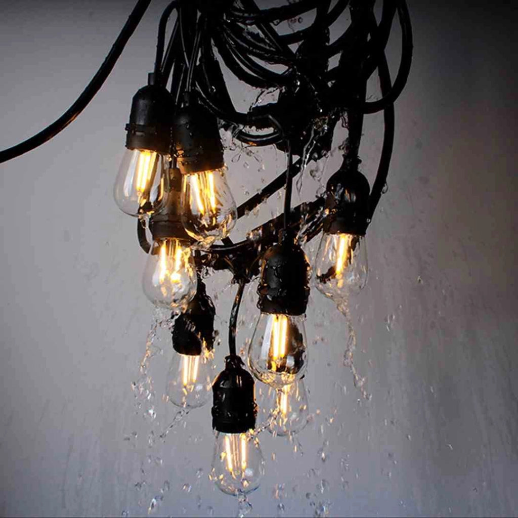 Girlanda luminosa da esterno Eko-Light 15m 15xE27 IP44 nera